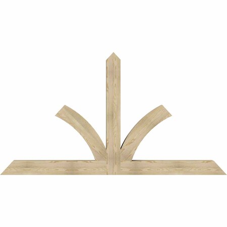Ekena Millwork Richland Rough Sawn Timber Gable Bracket, Douglas Fir, 96"W x 52"H x 6"D x 6"F, 13/12 Pitch GBW096X52X0606RIC00RDF